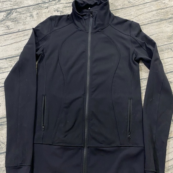 Lululemon‎ Womens 8 Nice Asana Full Zip Jacket Black Athlesiure Zip Pockets - Picture 7 of 12